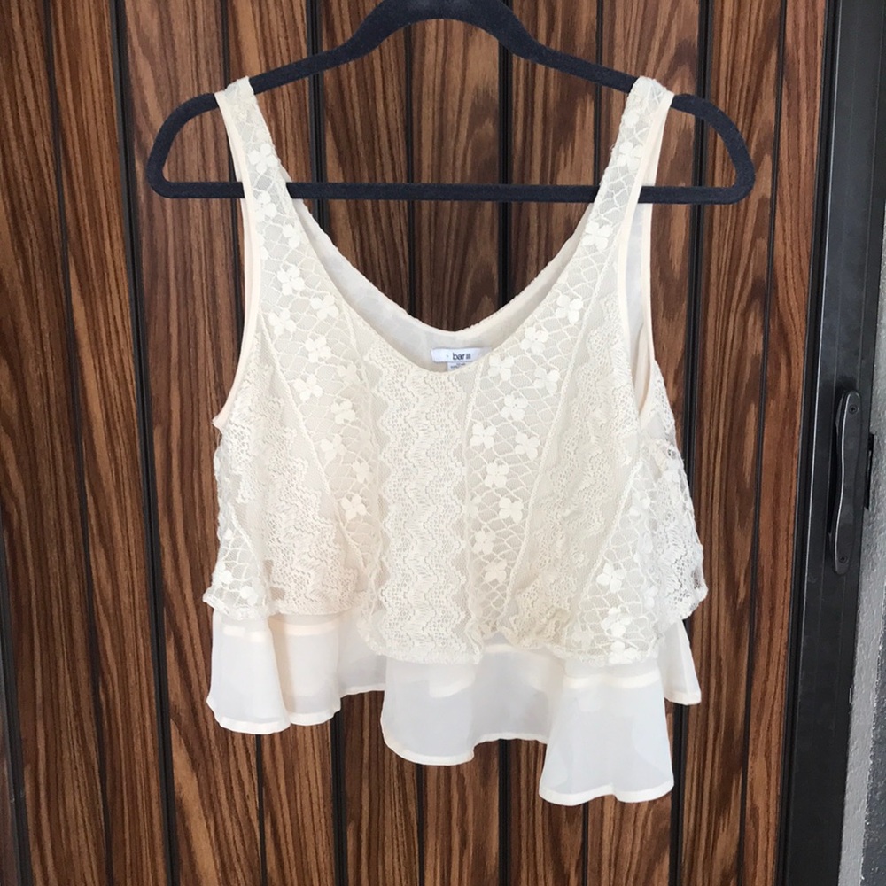 Cream crochet top